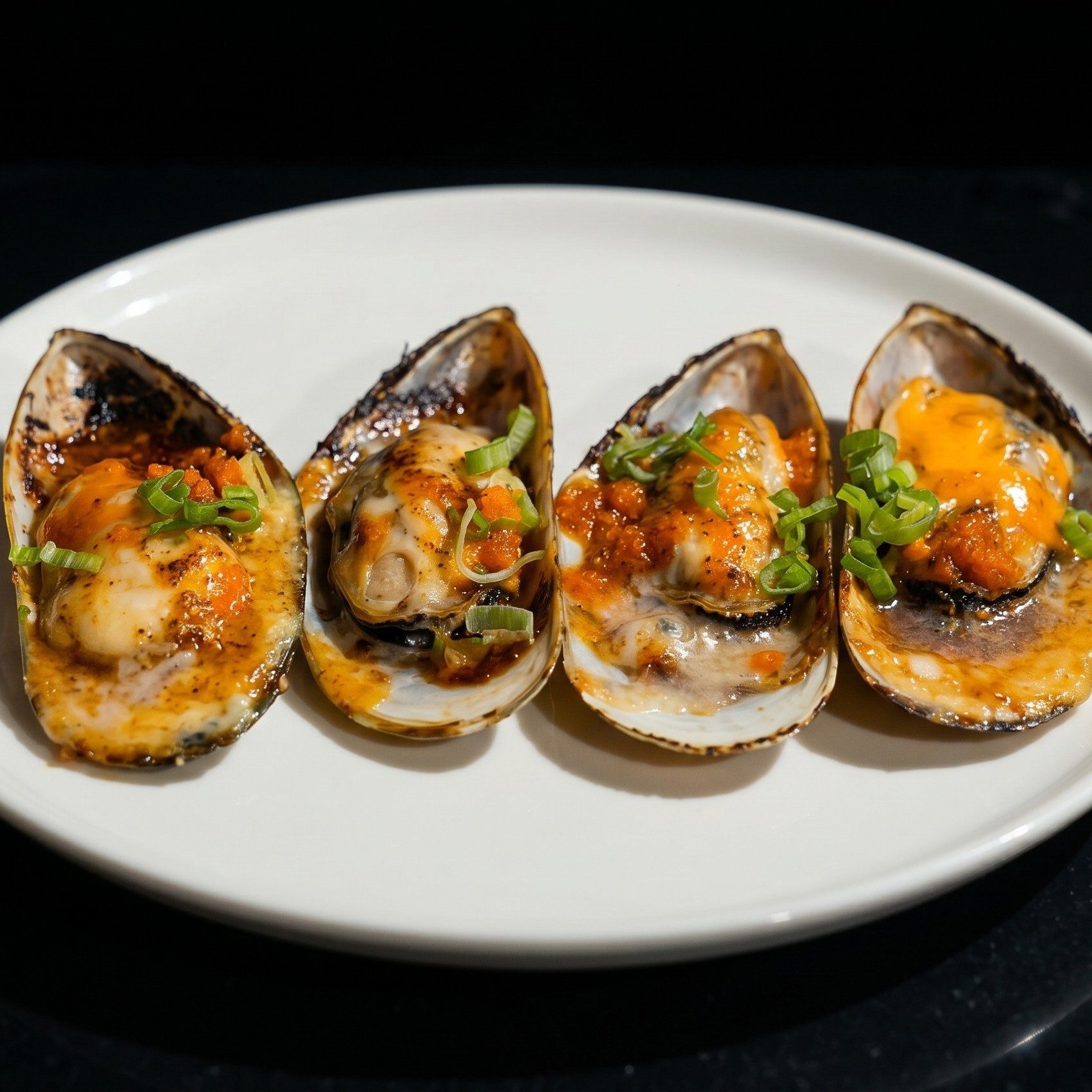 4. Baked Green Mussels.