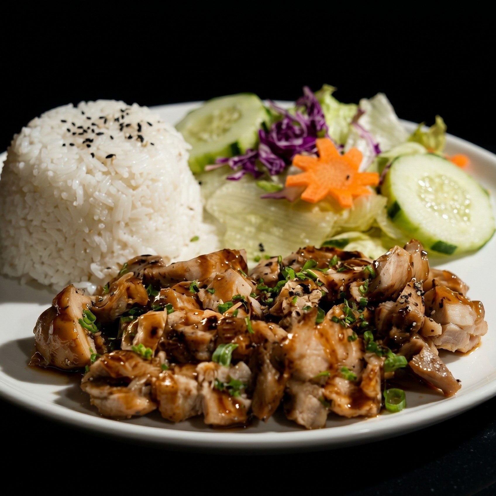 121. BBQ Chicken Teriyaki Plate.